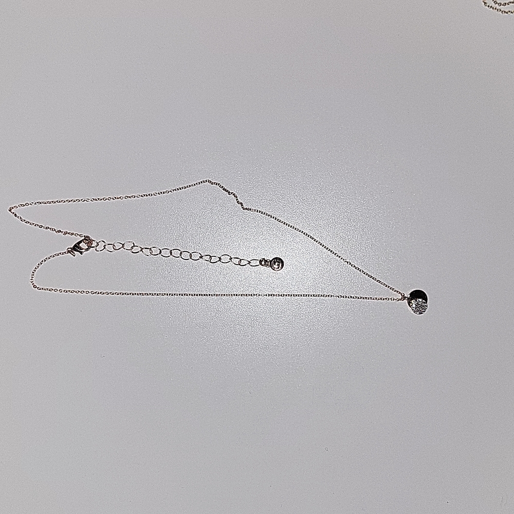 Never worn* LC Lauren Conrad dainty rose gold disc and pave disc, necklace